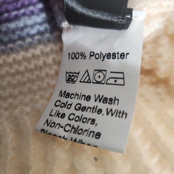 Shein Sweater Cropped Knit Pixelated Stripes Patchwork Medium Crop top - Picture 7 of 8